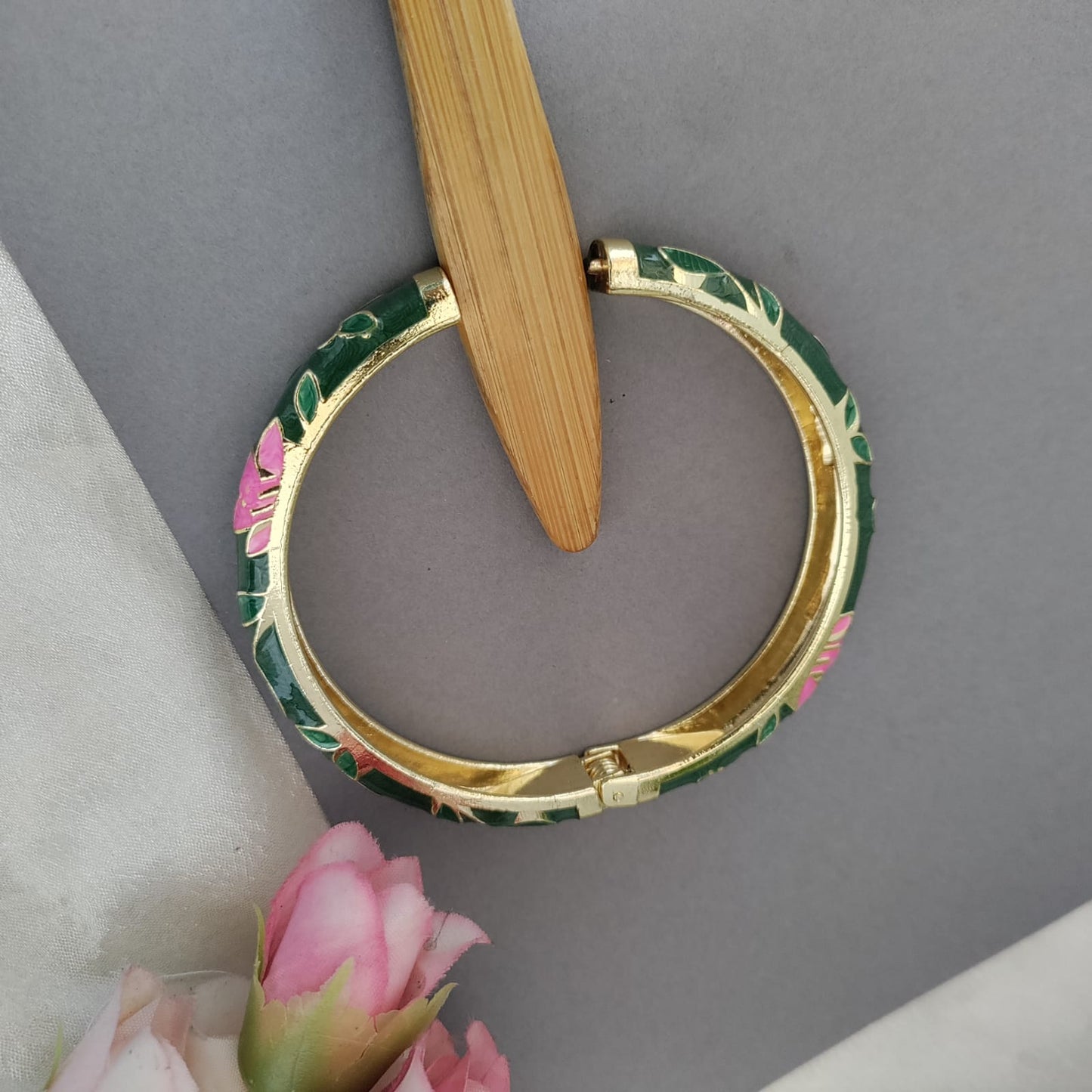 Meenakari painted bangles - Magnetic open