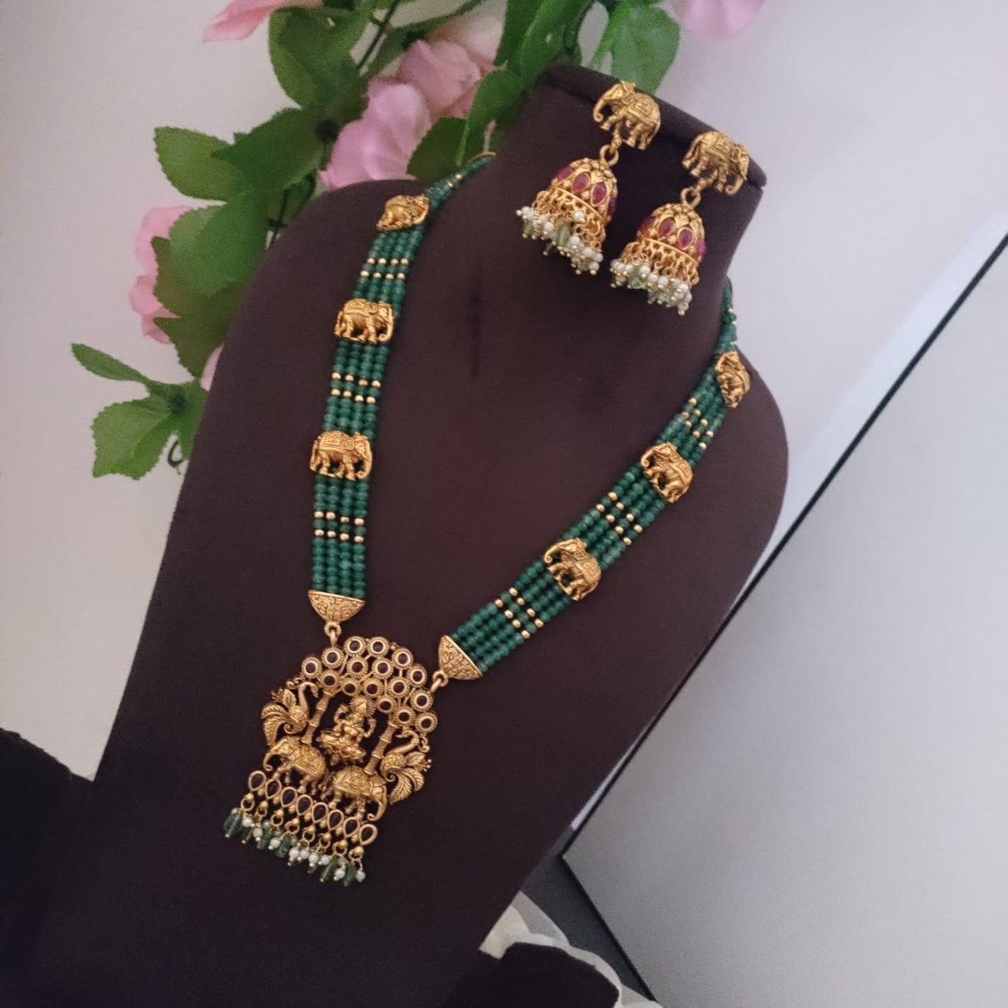 Beaded bridal gorgeous kemp necklace set long