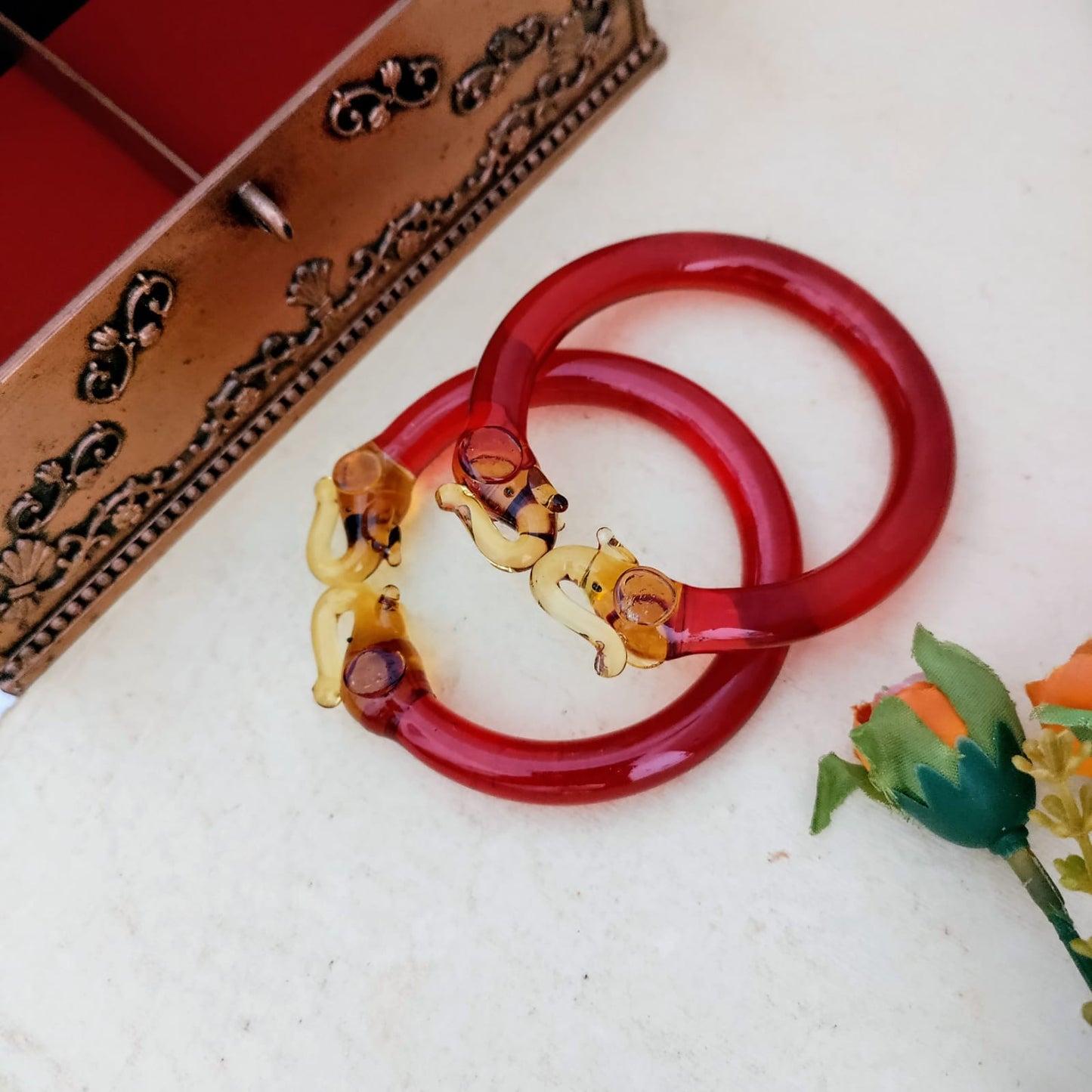 Elephant Glass Kada Bangle