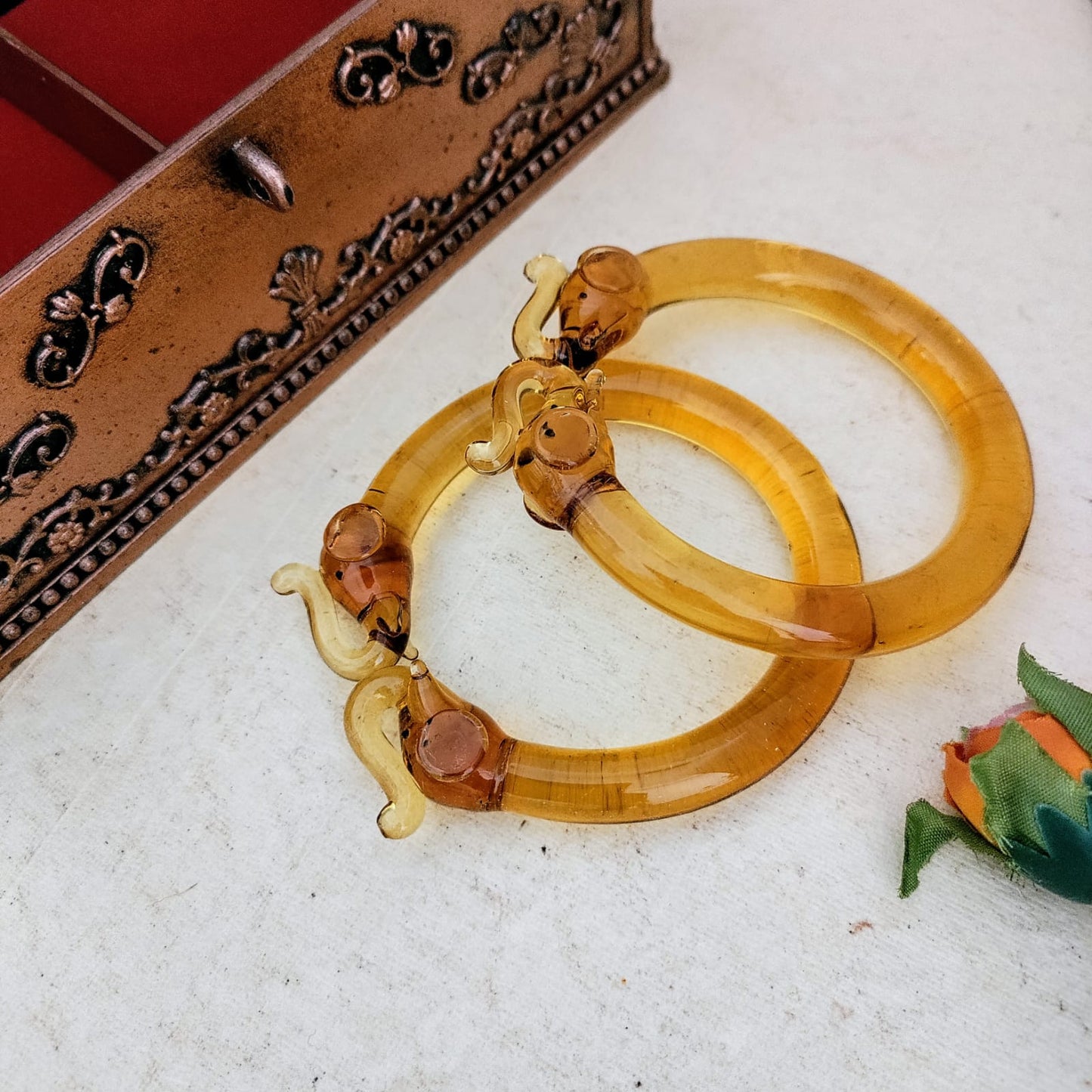 Elephant Glass Kada Bangle