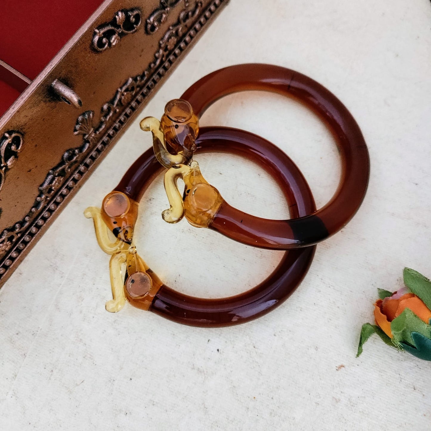 Elephant Glass Kada Bangle