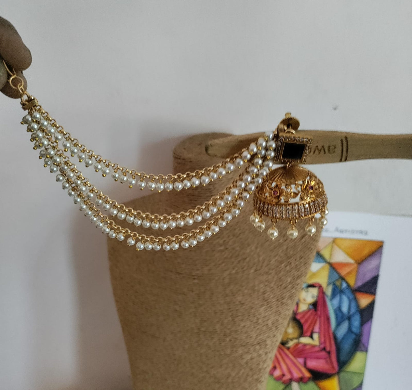 Ear chain - Maatel - Pearl 3 line