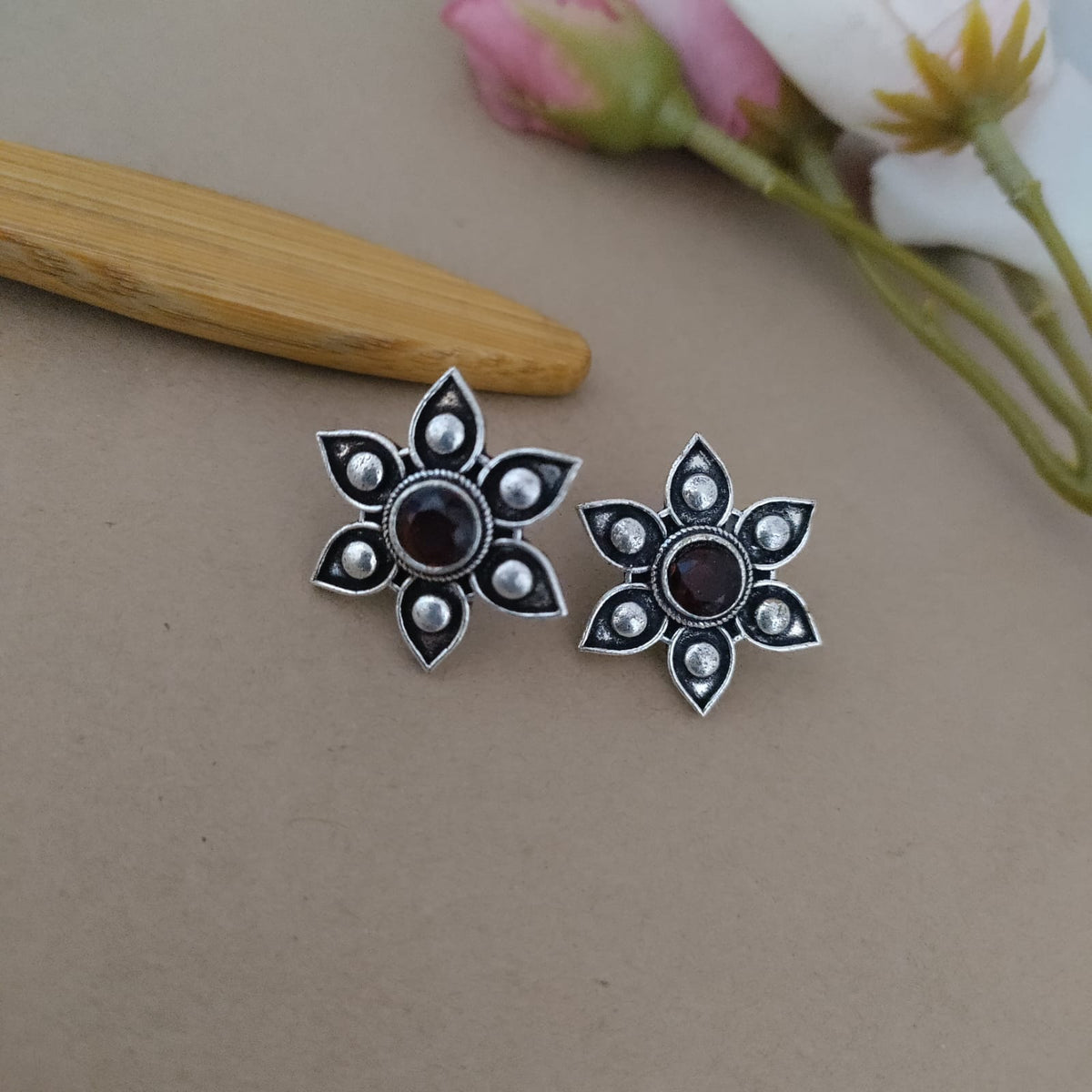 Stone earring