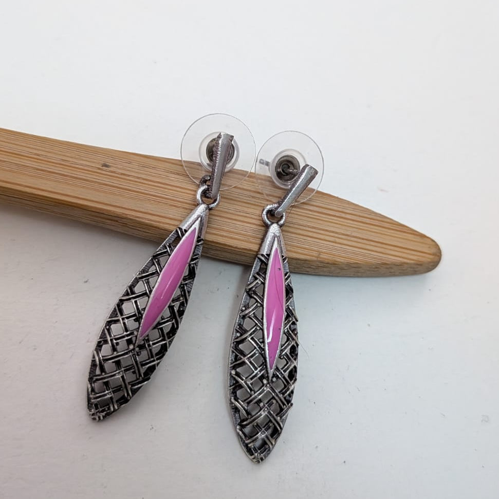Silver Feather Dangler