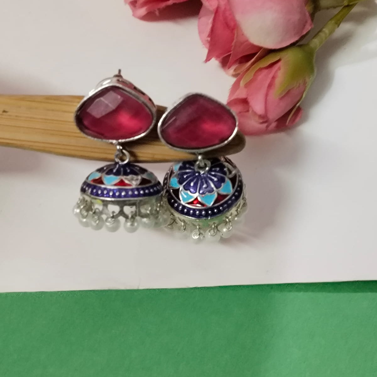 Kalamkari Painted Jhumka