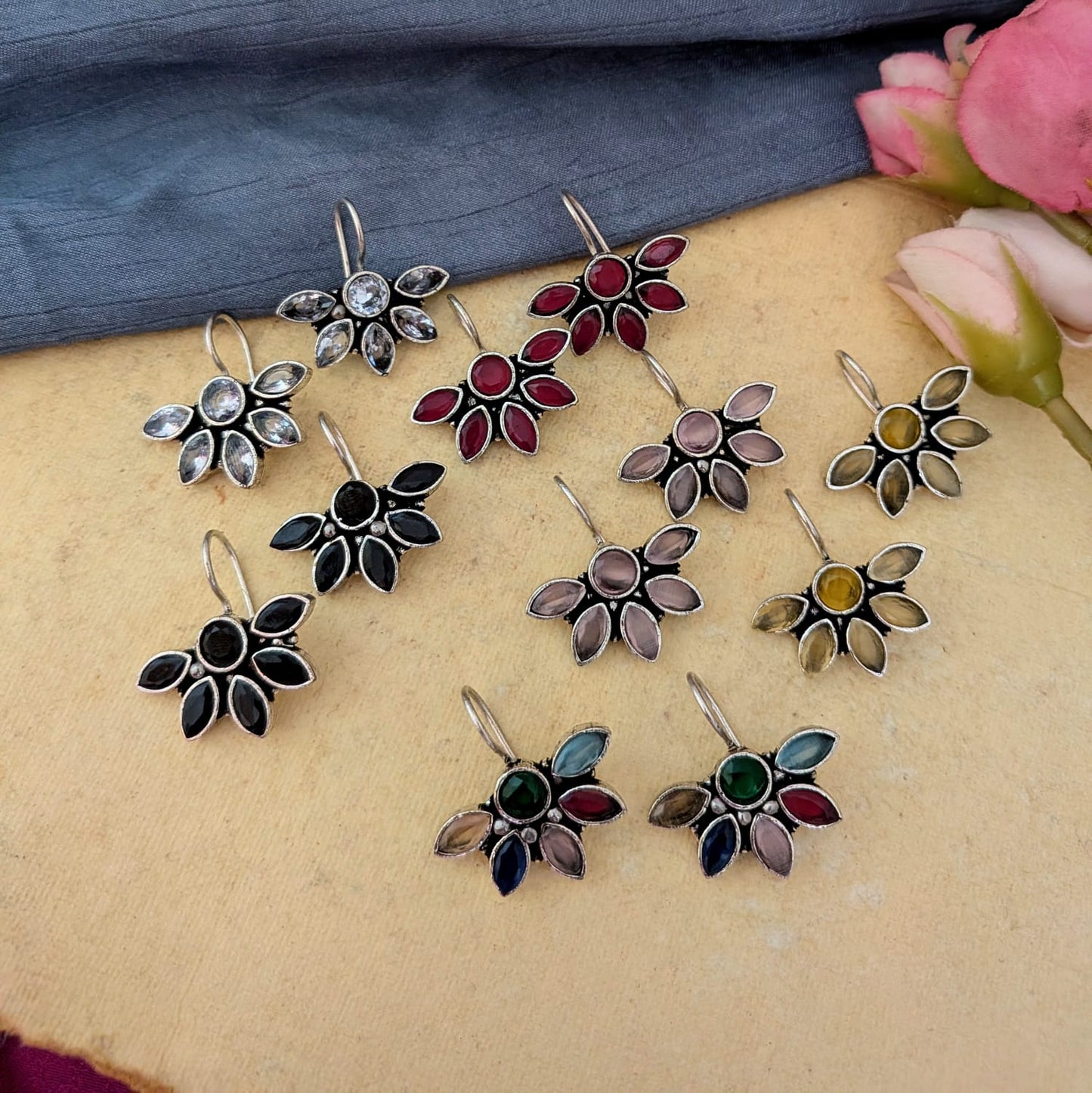 Floral Stone earring