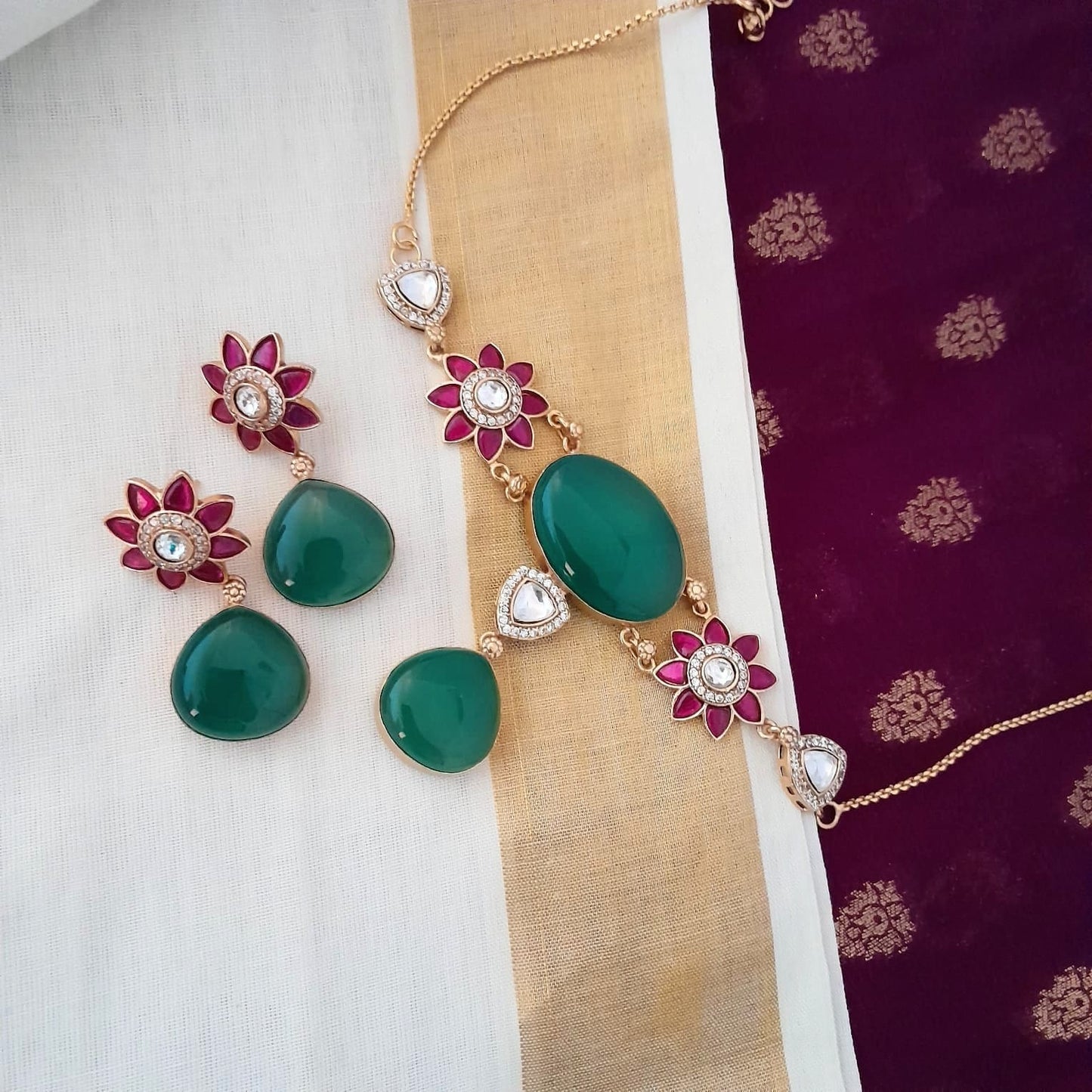 A Gorgeous Jadau kundan exclusive bridal Choker set