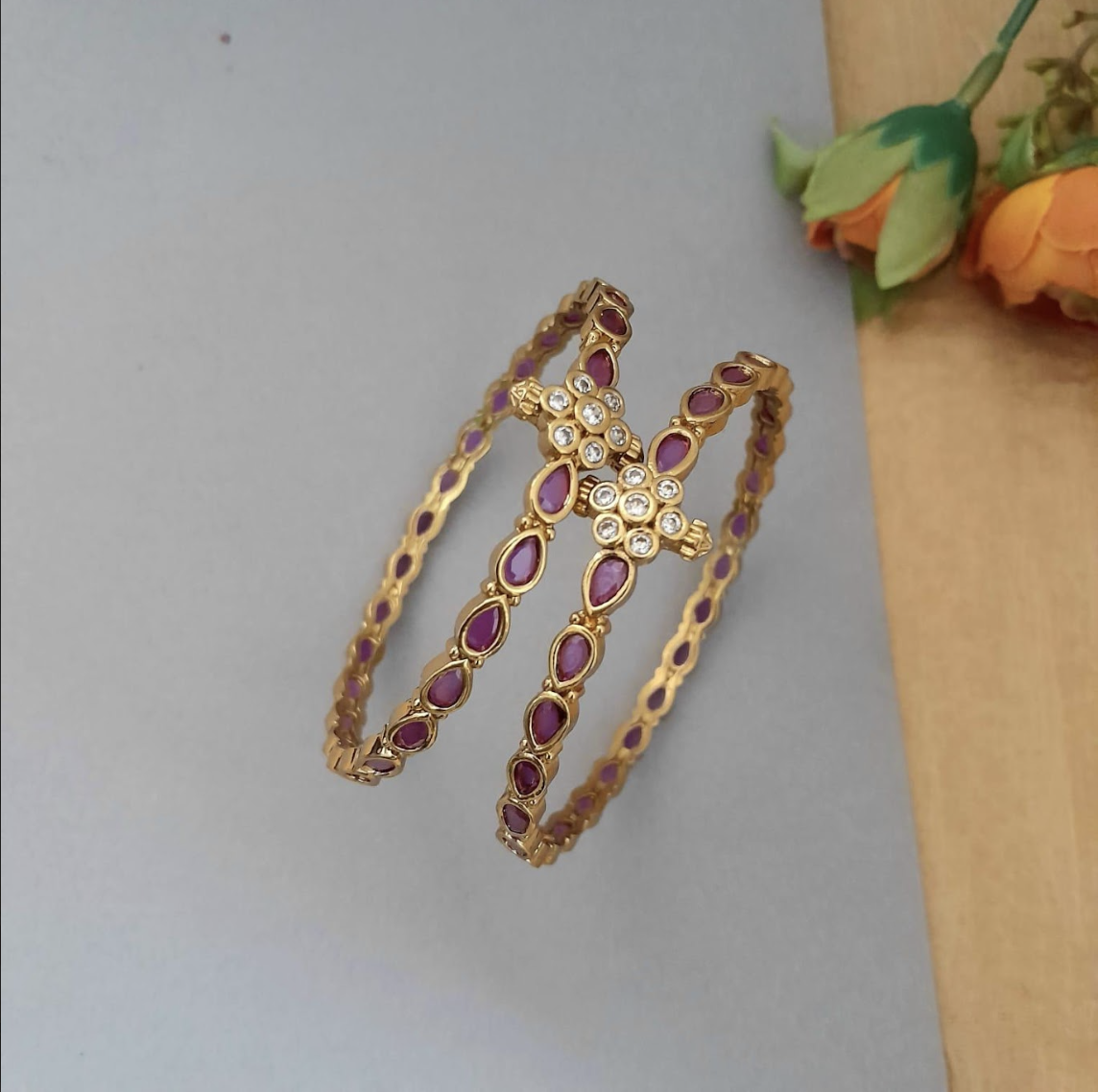 Kemp stone floral bangle
