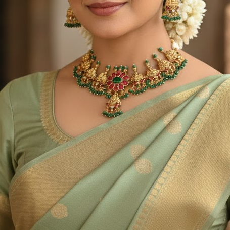 Lakshmi ruby stone chocker set