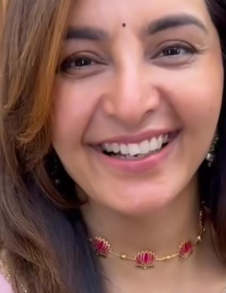 Manju warrier inspired Lotus necklace