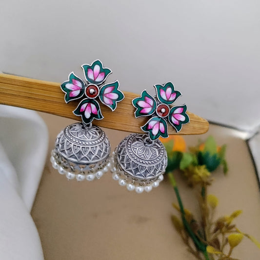 Drop painted earring