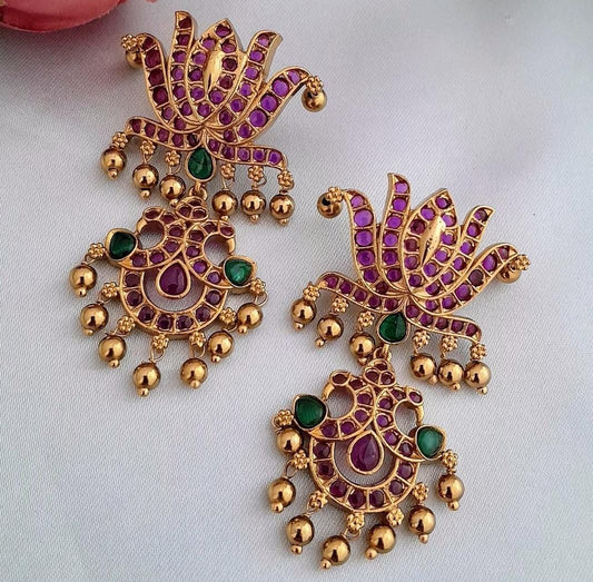 Lotus design kemp earring