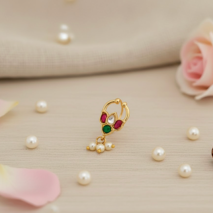 Lotus design septum ring