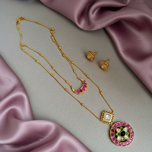 Kemp 2 layered long necklace