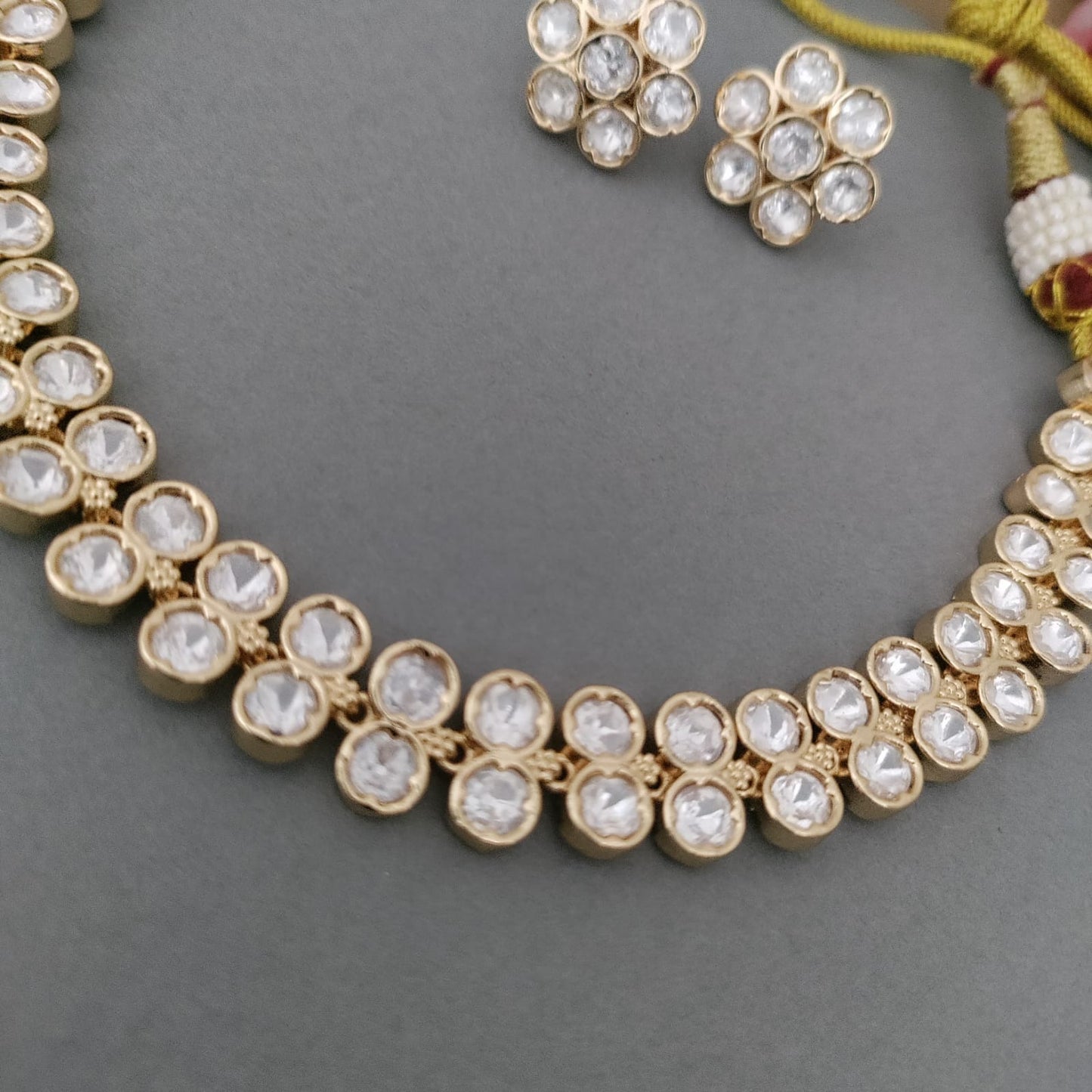 POlki kundan stone necklace