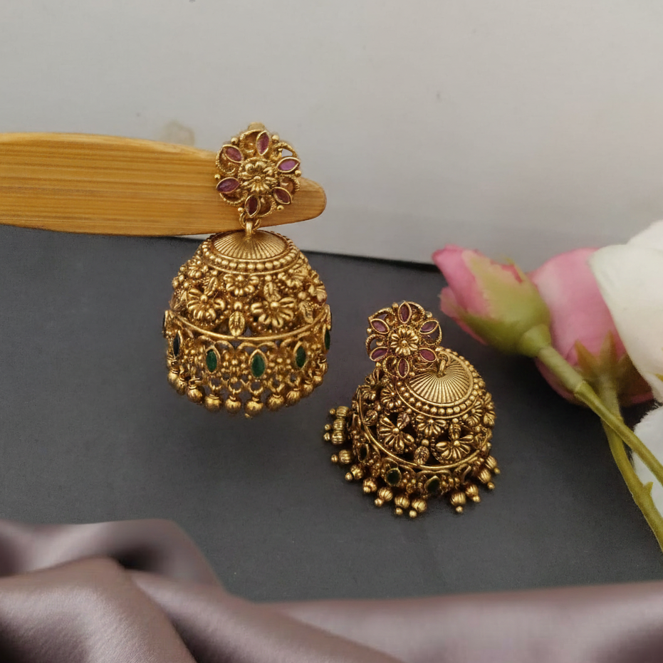 Antique finish Flower design jumkha