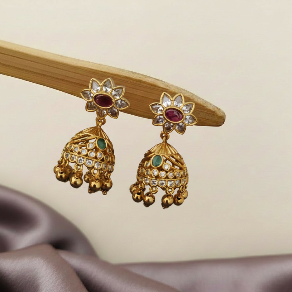 Kemp stone gold beaded jumkha