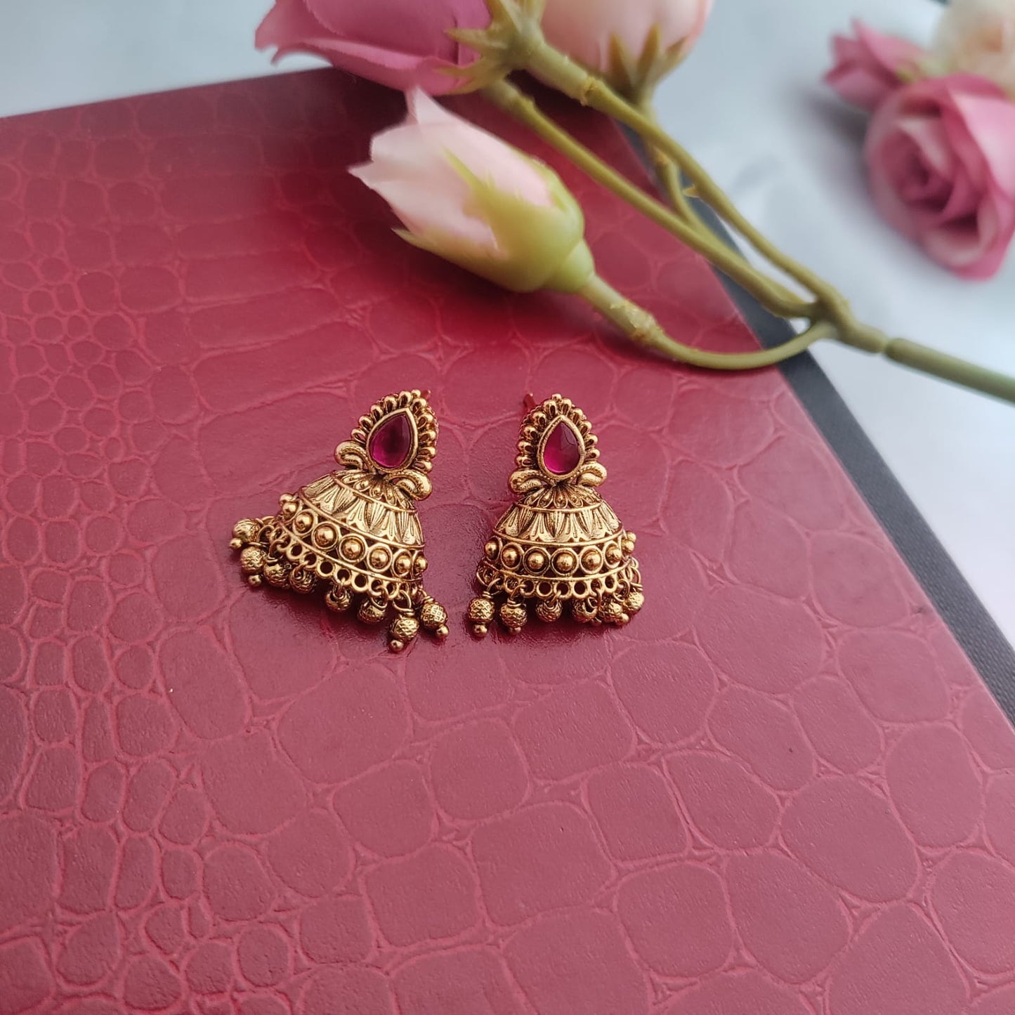 Jadau kundan half jumkha