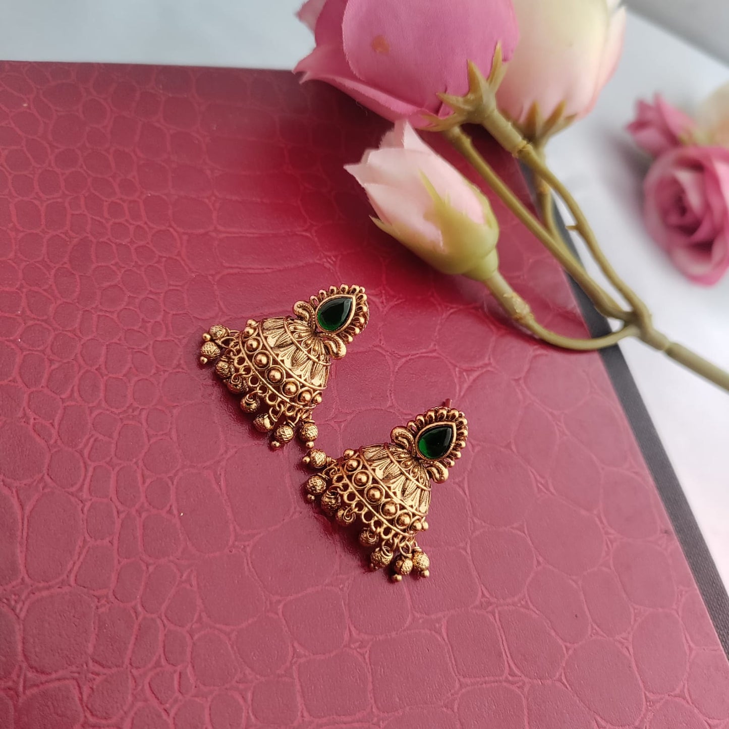 Jadau kundan half jumkha