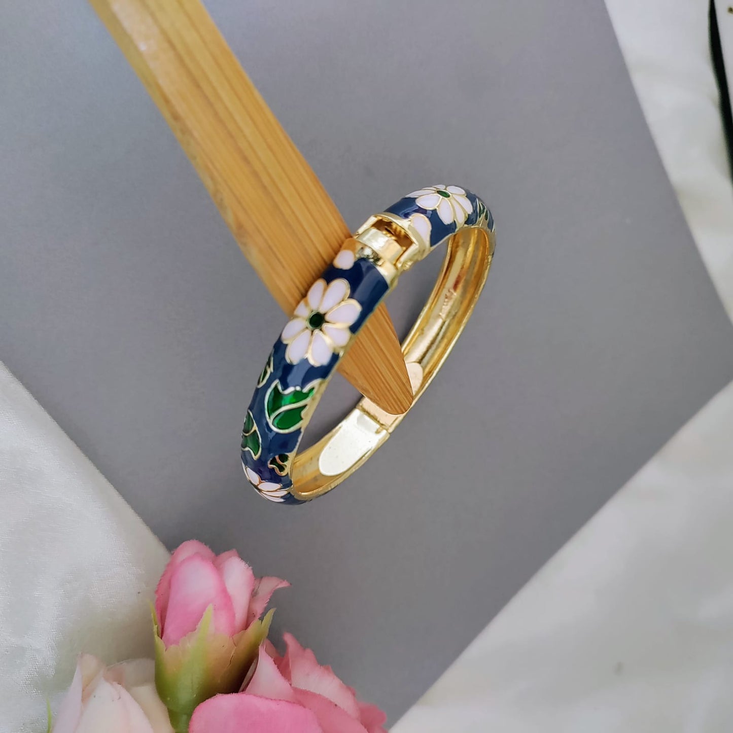 Meenakari painted bangles - Magnetic open
