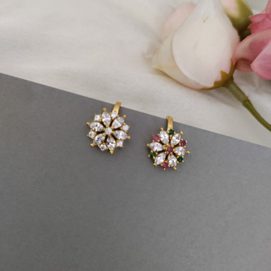 Floral stone nosepin