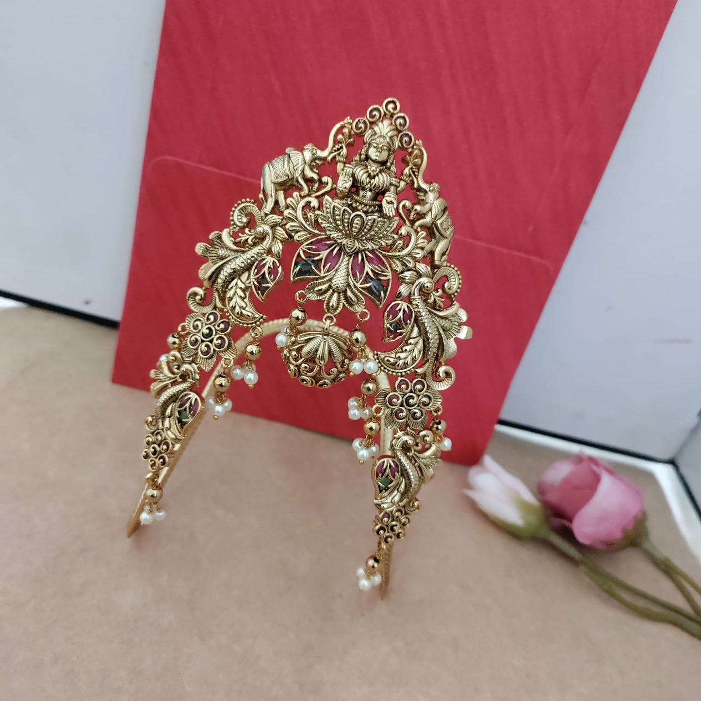 Antique Laksmi multi color stone bridal Vanki