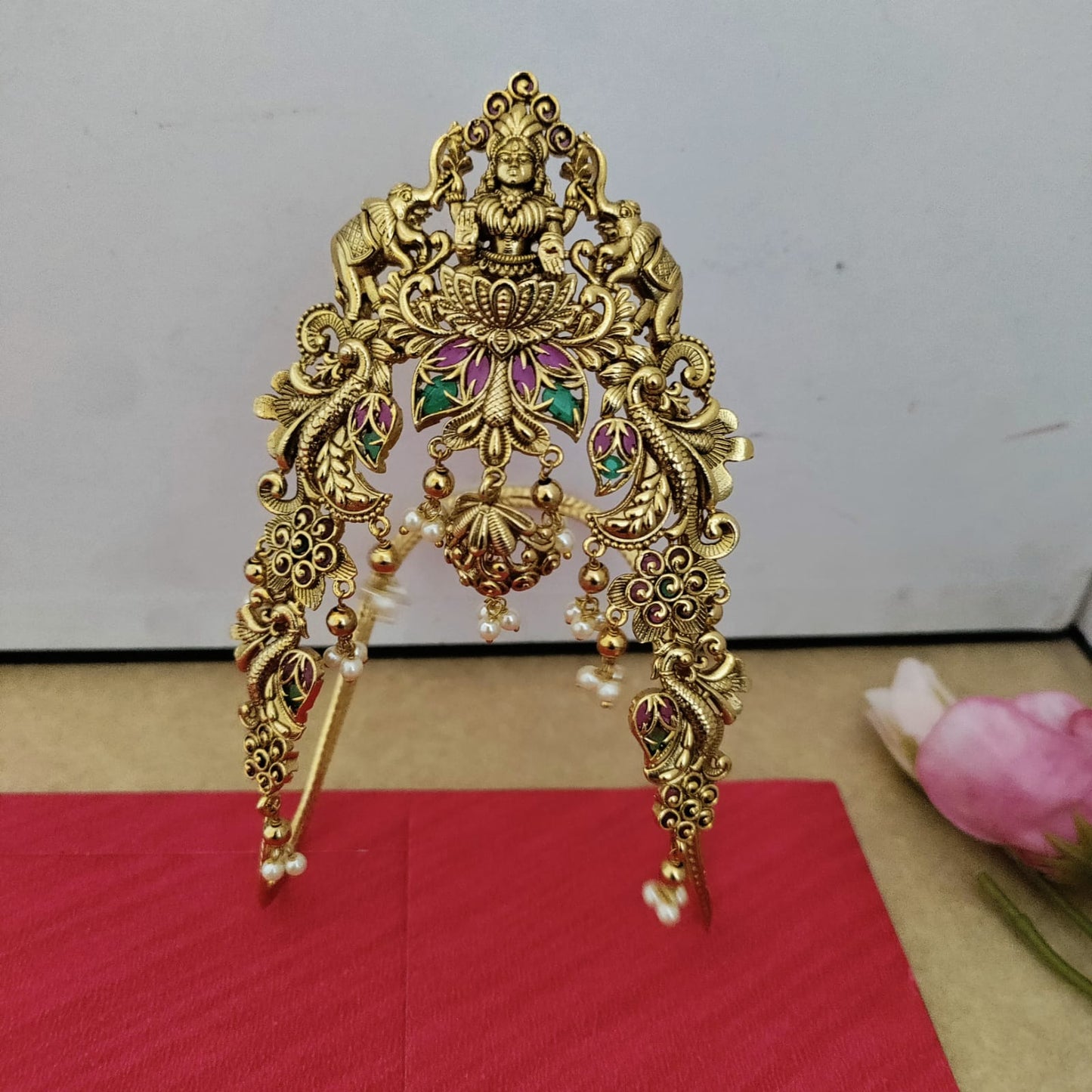 Antique Laksmi multi color stone bridal Vanki