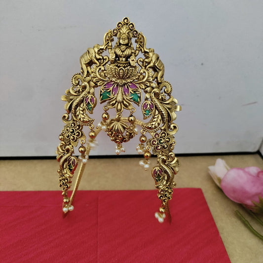 Antique Laksmi multi color stone bridal Vanki