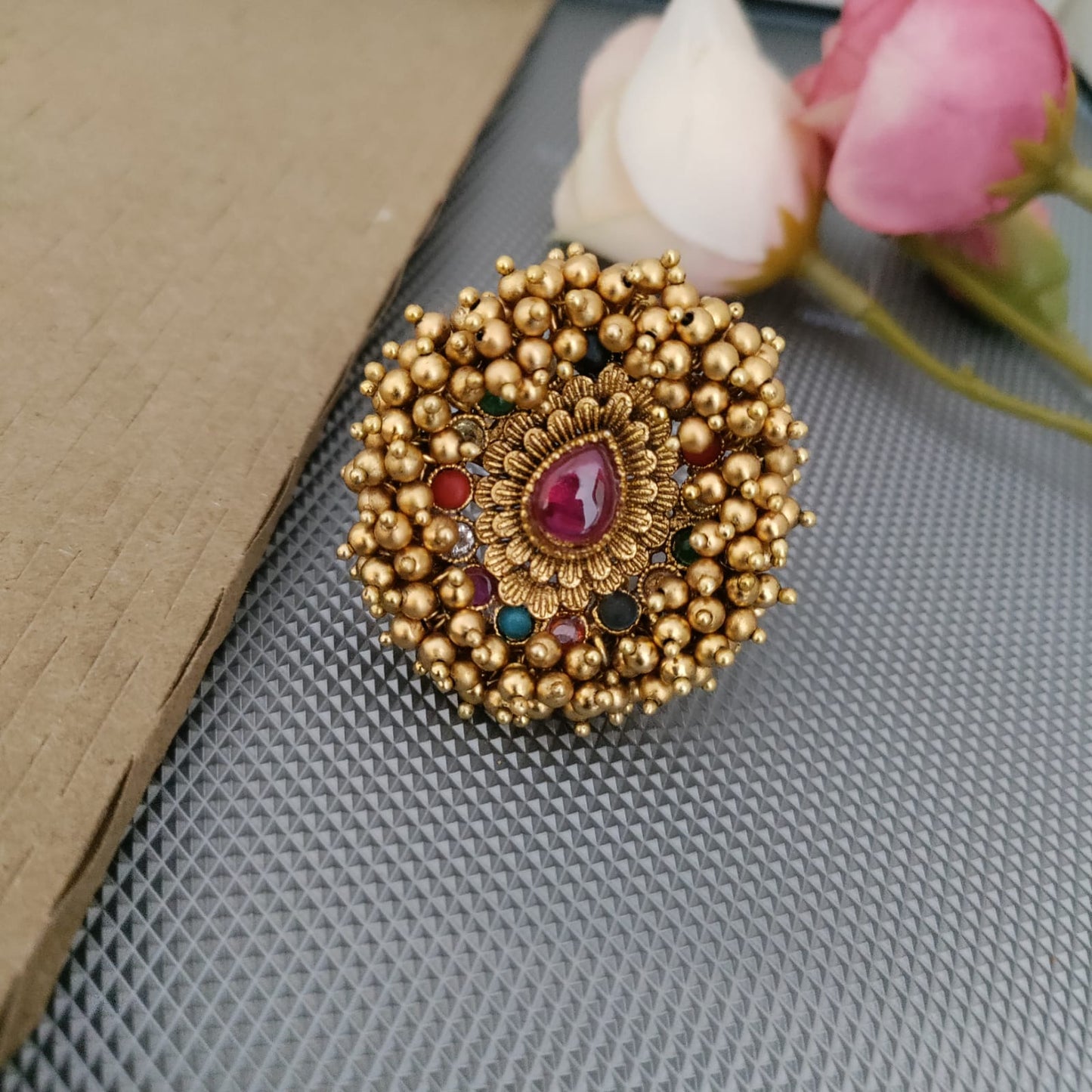 Ghongoo navratna Finger ring