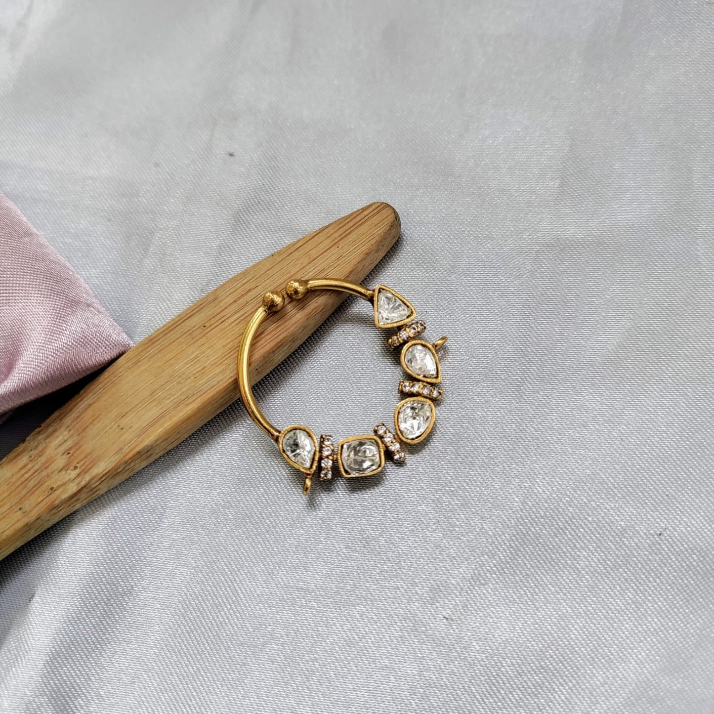 Polki stone Nosepin / Septum ring