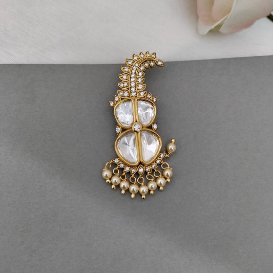 Premium Kundan Brooch/Kalangi