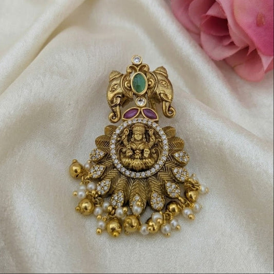 Elephant with lakshmi hair pin