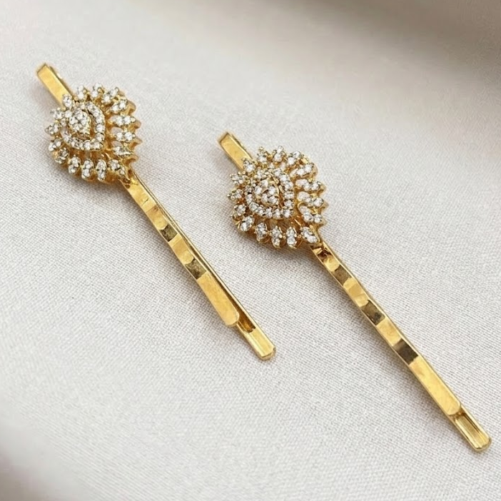 AD hair pin white drop