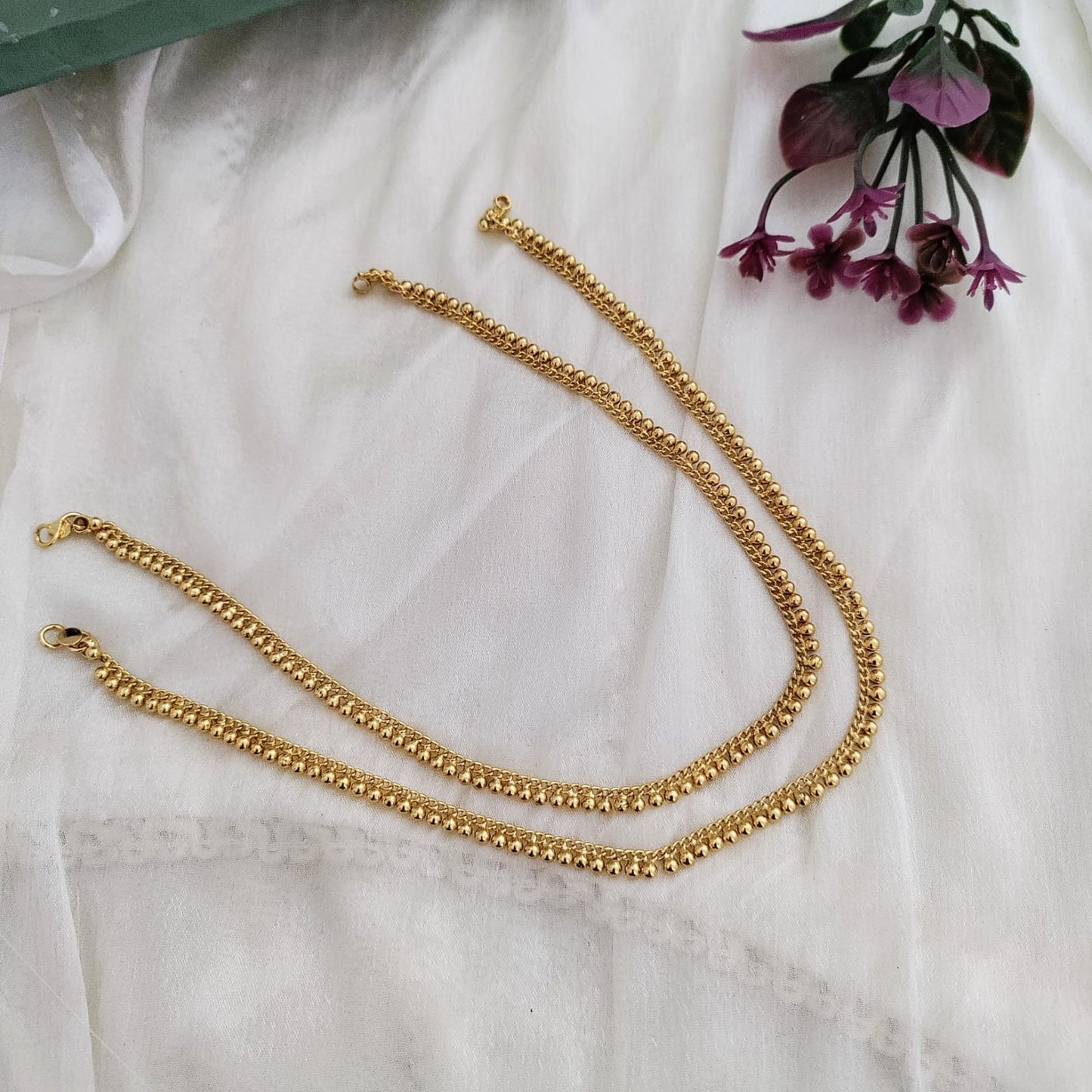 Anklet microplated-- Kerala design