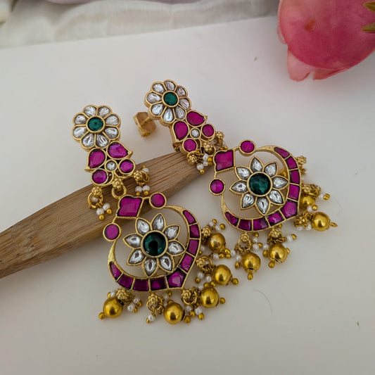 Jadau Kundan  Dangler earing