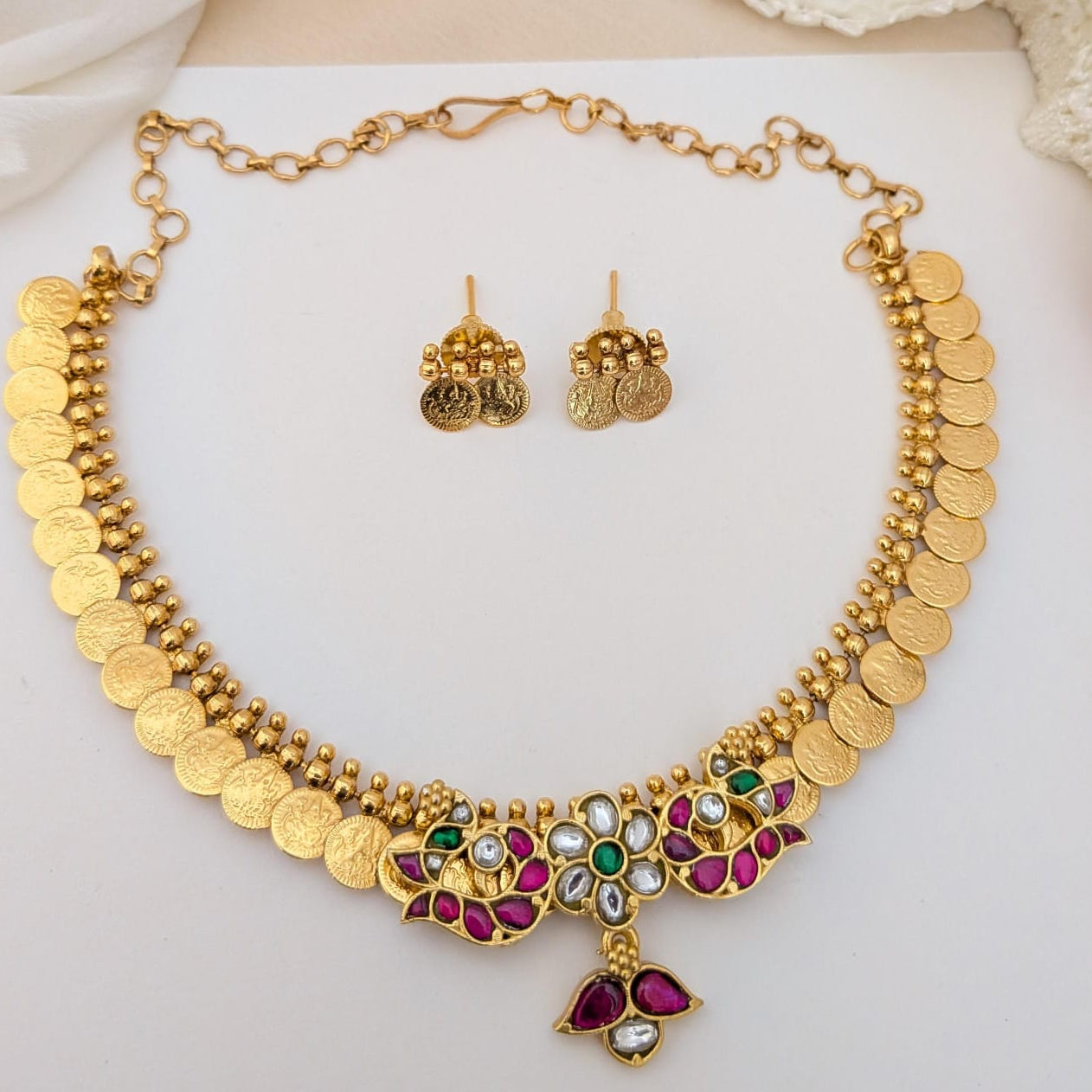 Coin jadau necklace