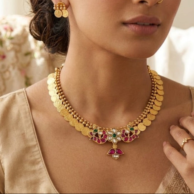 Coin jadau necklace