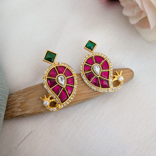 Jadau kundan Mango stud