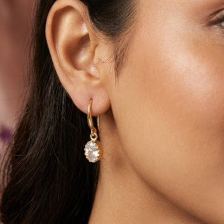 Moisannite stone earring