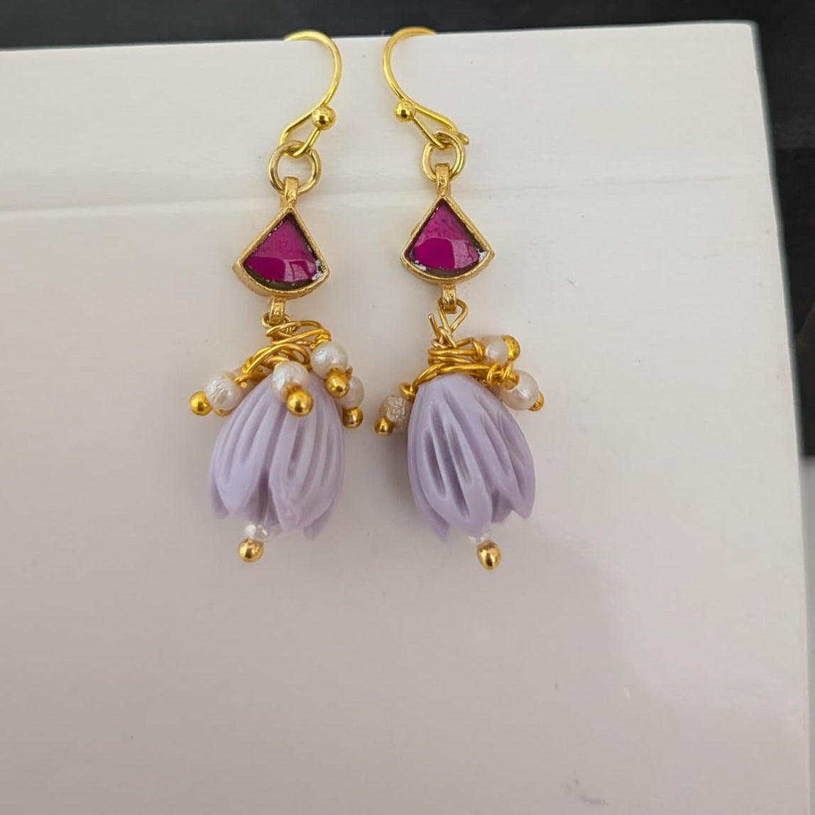 Jadau hook earring
