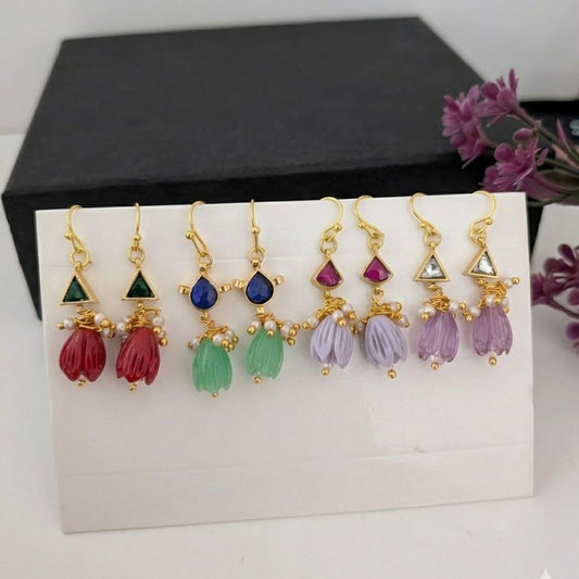 Jadau hook earring