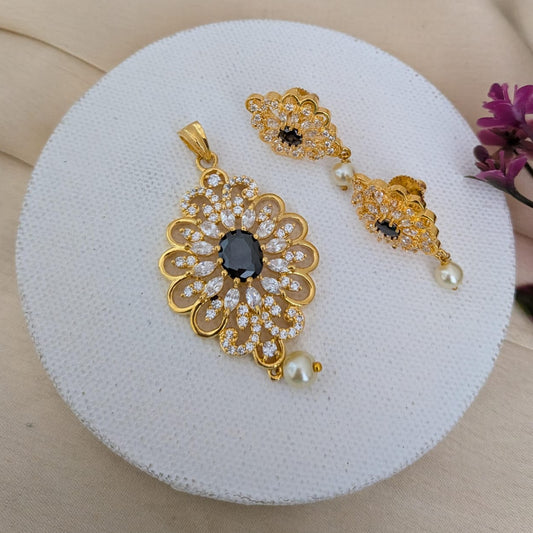 Black stone AD pendant