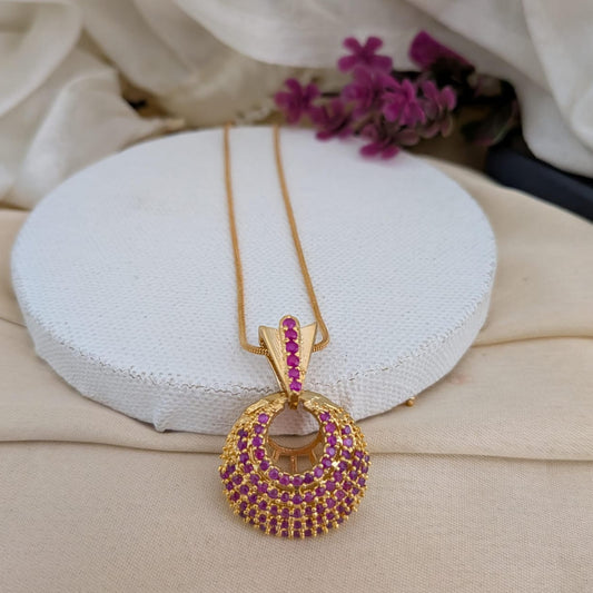 AD ruby pendant chain