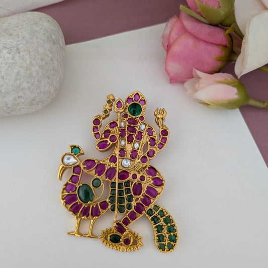 Shanmuga kemp stone pendant