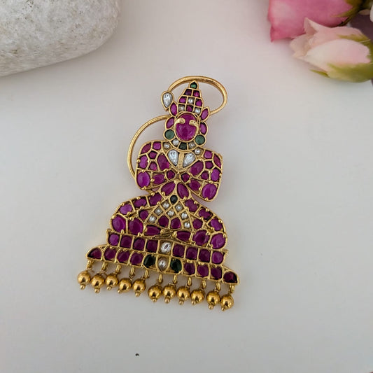 Hanuman kemp stone pendant
