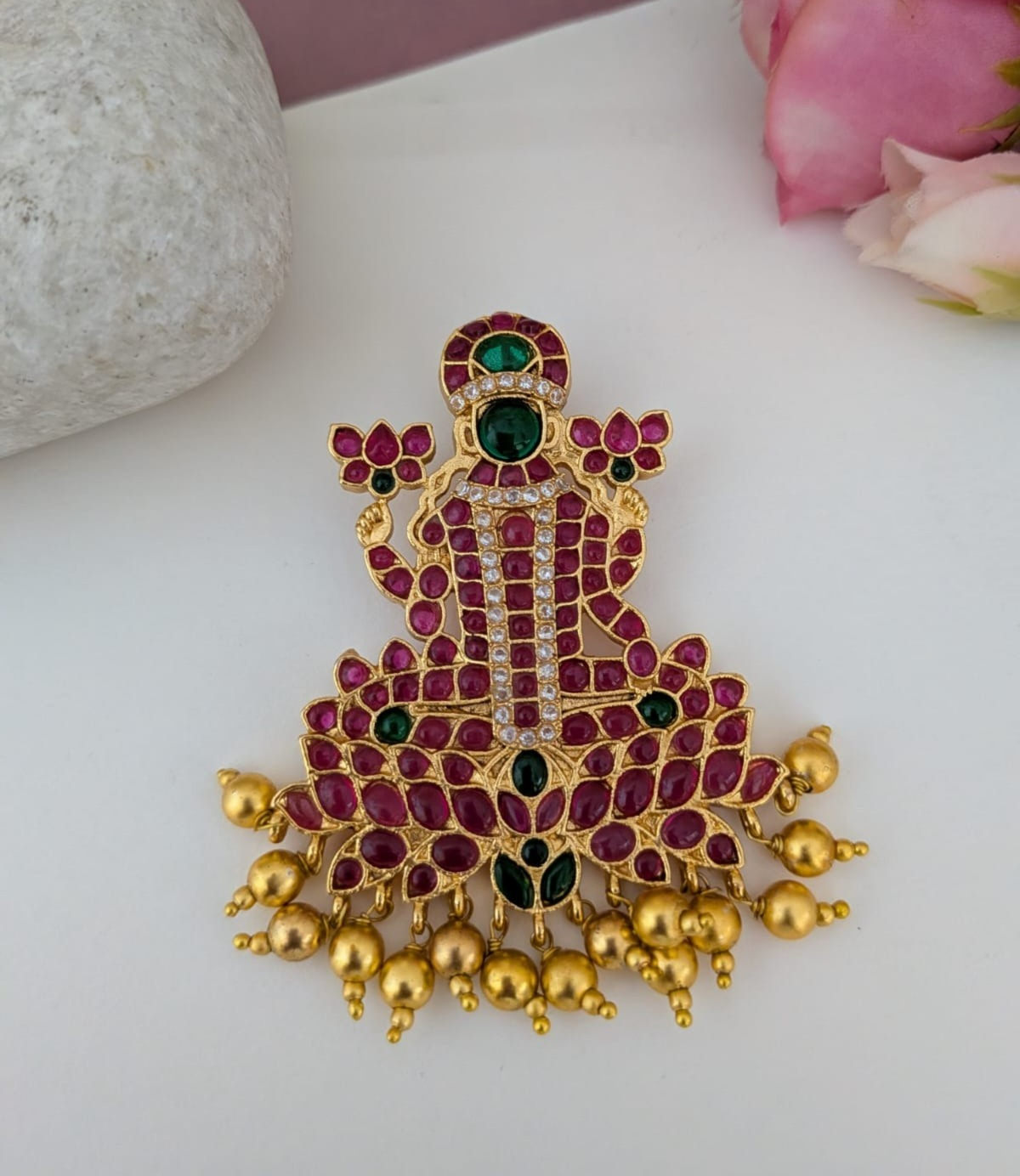 Kamakshi Kemp Stone Pendant
