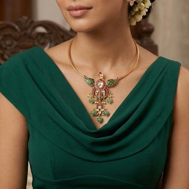 Jadau stone hasuli set