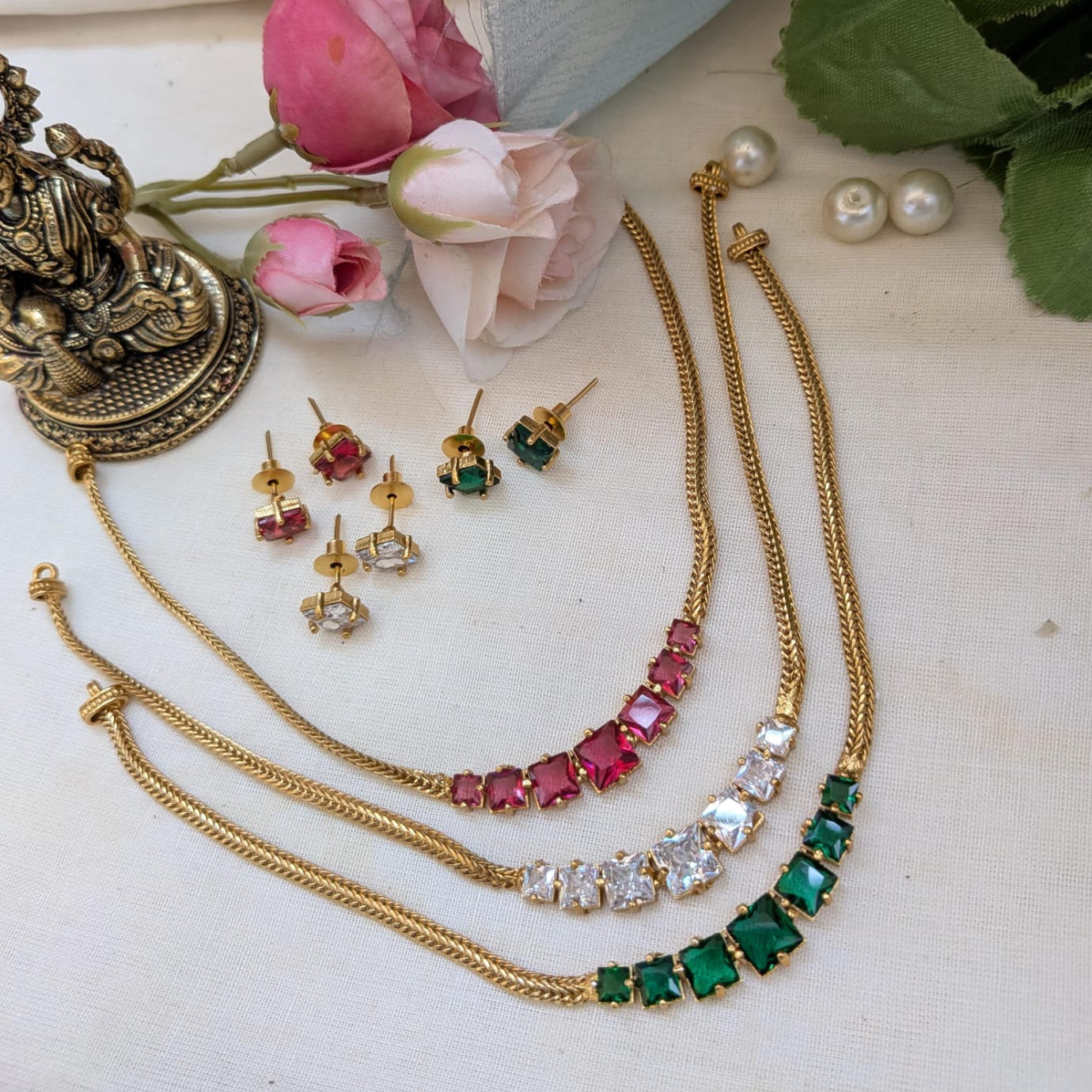 Sleek AD stone choker necklace
