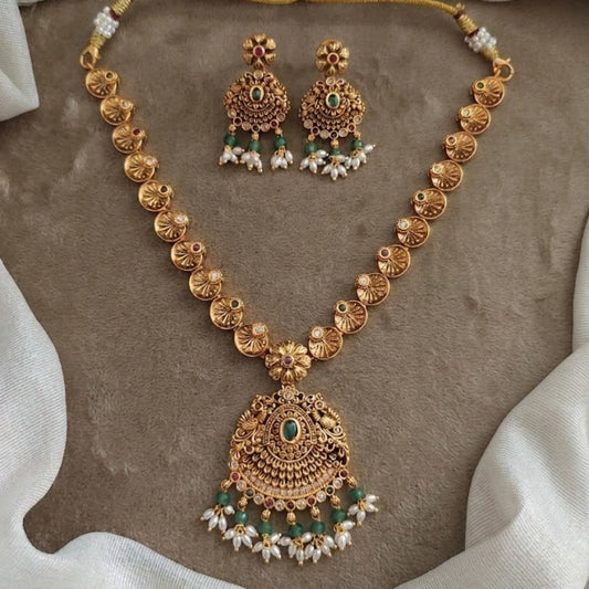 Golden The Mayura Nakshi necklace