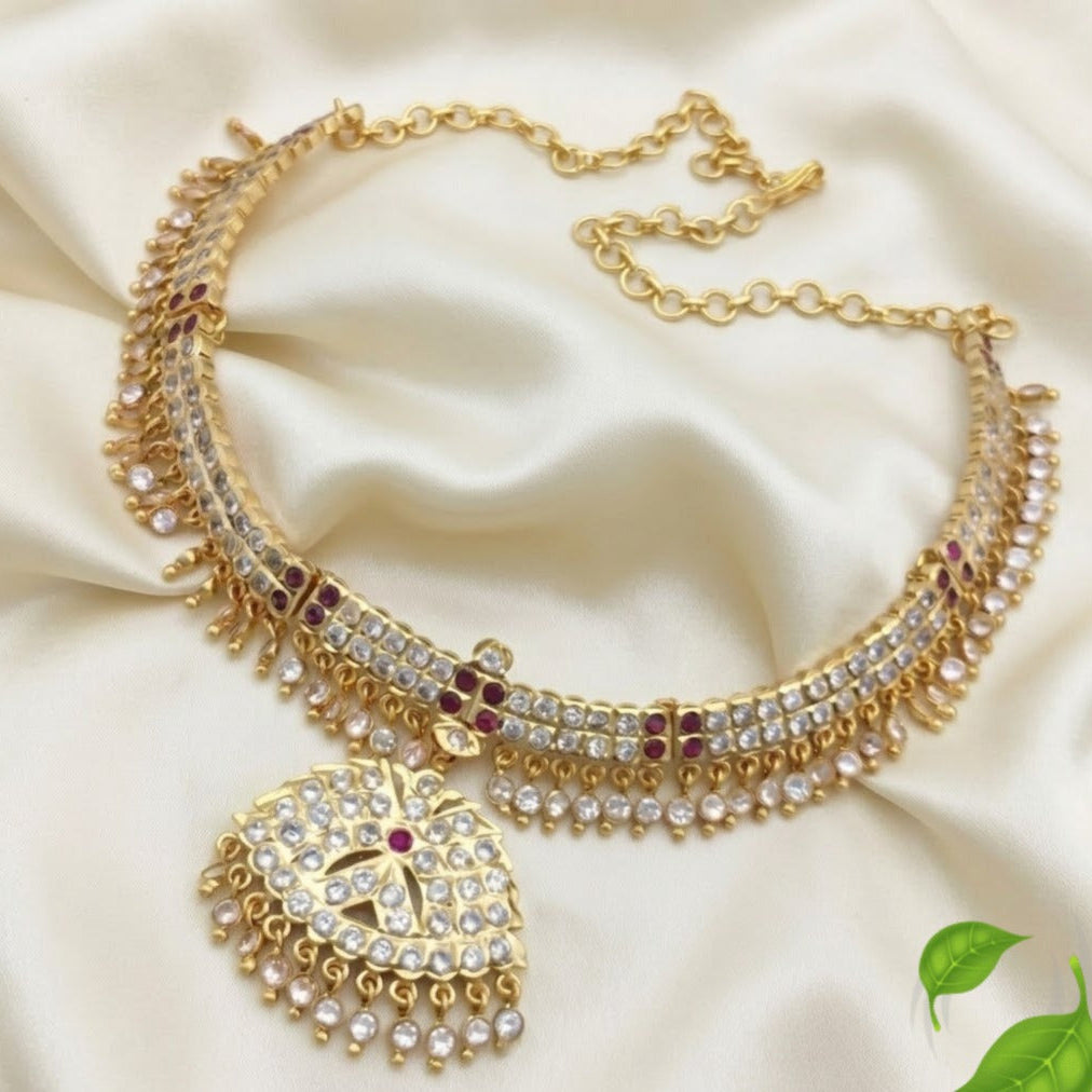 Impon adigai double layer white stone